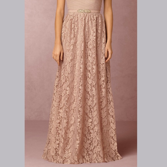 🆕NWT BHLDN Cambria Skirt - blush pink lace maxi - Picture 5 of 16